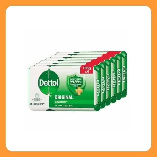 Dettol Antibacterial Bathing Soap - Original 105g - Pack Of 6